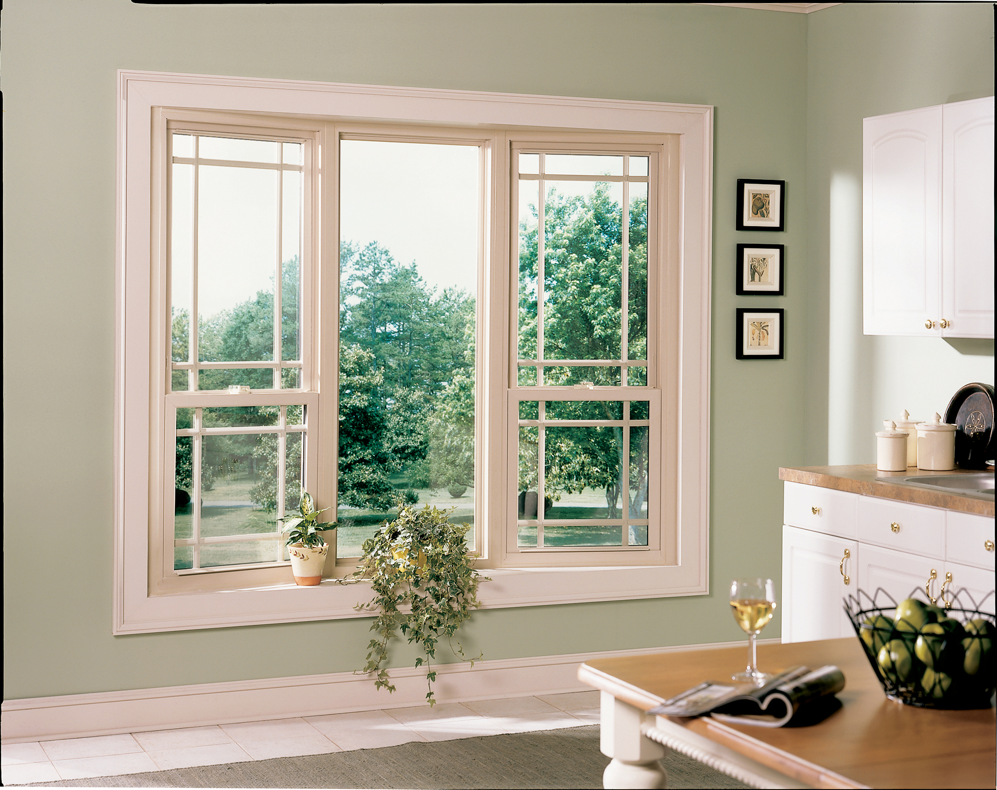 A perfect pair of craftsman double hung windows.